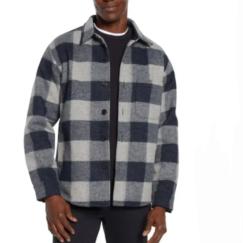 🩵NWT Banana Republic Blue Downtown Plaid Heritage Jacket Men's Large